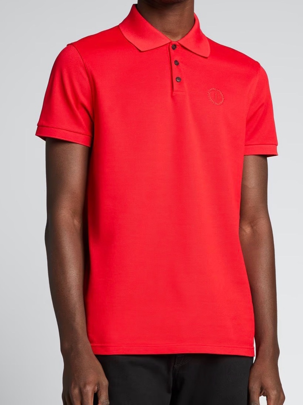 Saint Laurent Red Polo Shirt with Subtle Logo